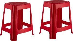 POLYSET Stool 902 heighted stool for sitting, Set Of 2 Living & Bedroom ...