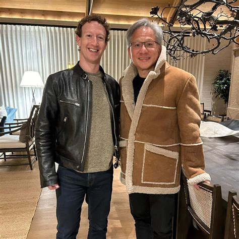 Mark Zuckerberg Meets With NVIDIA's CEO Jensen Huang, Performing An ...