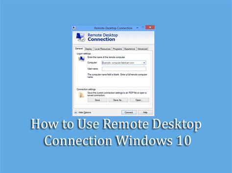 Rezultat imagine pentru How to Use Remote Desktop Connection