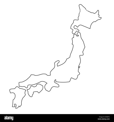 Border map japan borders Cut Out Stock Images & Pictures - Alamy