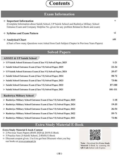 Examcart All India Sainik School & Rashtriya Military School (RMS ...