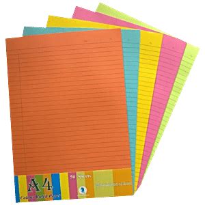 Buy Oddy A4 Size Coloured Ruled Sheet For School Online at Best Price ...