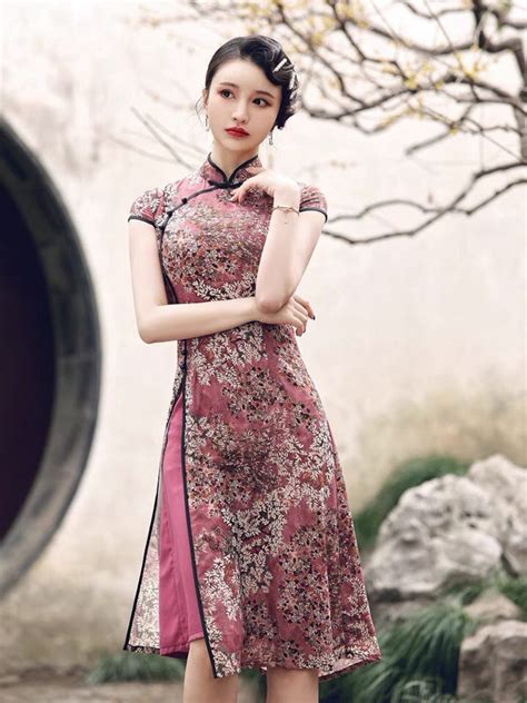 Modern Qipao Chinese Dress Knee Length Cheongsam Aodai - Etsy