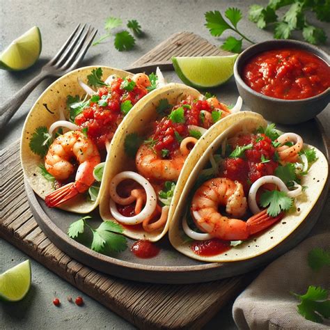 Tacos de Mariscos con Salsa Roja – Pikáns Tengeri Tacos Recept