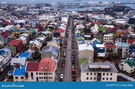 Reykjavik City in Iceland stock image. Image of coastline - 35977715