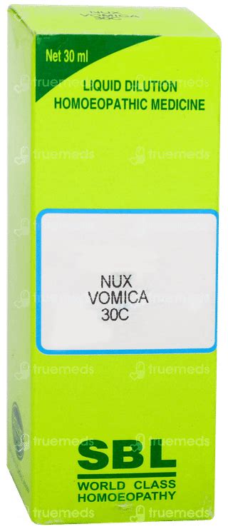 Sbl Nux Vomica 30 C Dilution 30 Ml - Uses, Side Effects, Dosage, Price ...