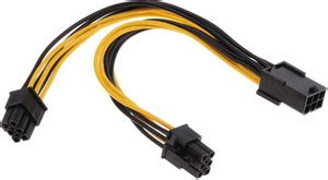 Atorse PCI-E 6-pin to 2x 6-pin Power Splitter Cable PCIE PCI Express ...