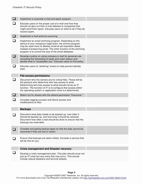 Image result for Building Security Checklist Template