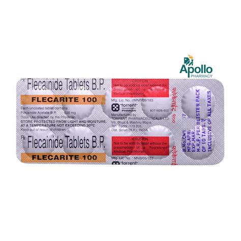 Flecarite 100 Tablet 10's Price, Uses, Side Effects, Composition ...