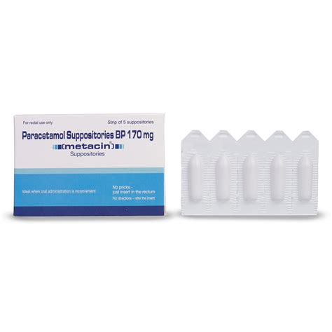 Metacin 170 mg Suppositories | Uses, Side Effects, Price | Apollo Pharmacy