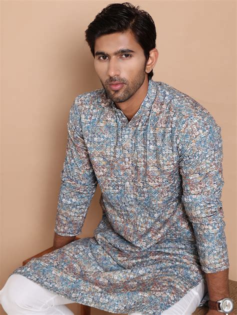 Printed and Emrbroidered Kurta Pyjama Set – Jompers