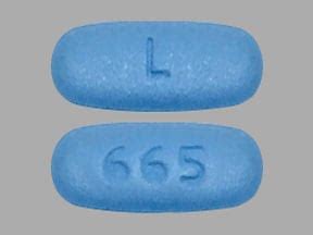 Pill Finder: L 665 Blue Elliptical / Oval - Medicine.com