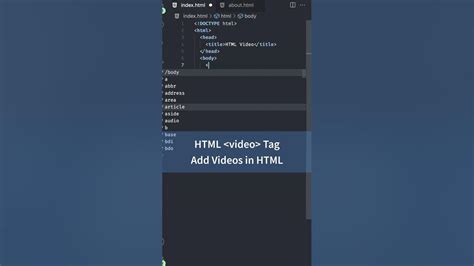 Image result for HTML Video Tag Example
