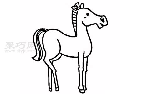 骏马简笔画 的图像结果