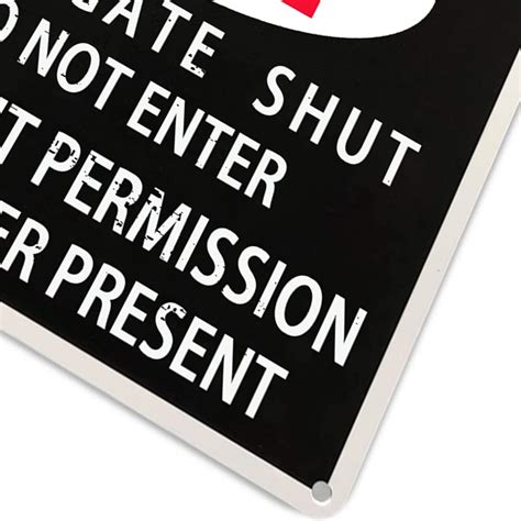 Buy Warning Beware Of Dog Metal Sign No Trespassing Dog On Premises ...