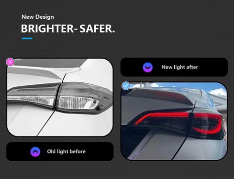 Car Lights for Toyota Vios LED Tail Light 2018-2023 Rear Lamp Vios DRL ...