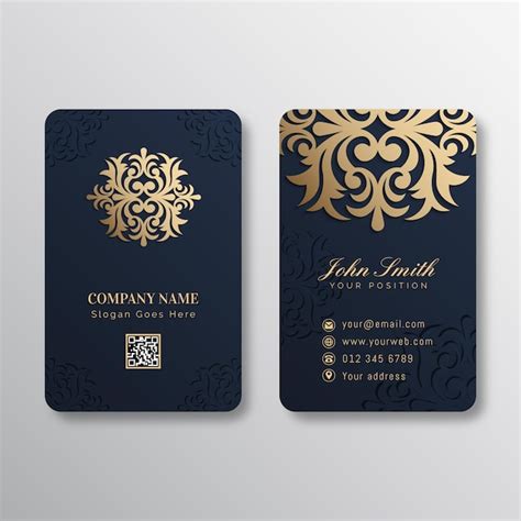 Gold foil business card template | Free Vector