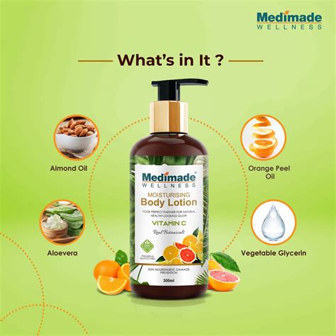 Buy MEDIMADE VITAMIN C MOISTURISING BODY LOTION - 300 ML Online & Get ...