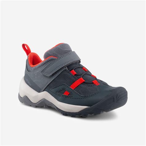 Kids’ Hook and Loop Hiking Shoes, Crossrock - graphite grey, Vermilion ...