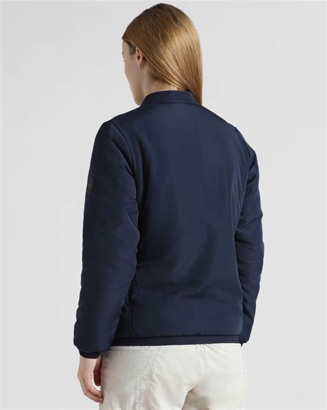 Dark Blue Classic Bomber Jacket