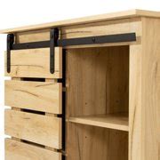 Buy AOMBOO Farmhouse Sideboard Buffet with Sliding Barn Door Wood ...