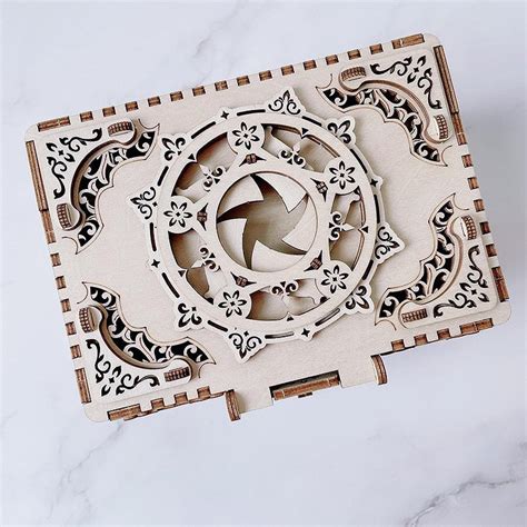 Buy 3D Wooden Diorama Model Mechanical Treasure Box:DIY Assembled ...