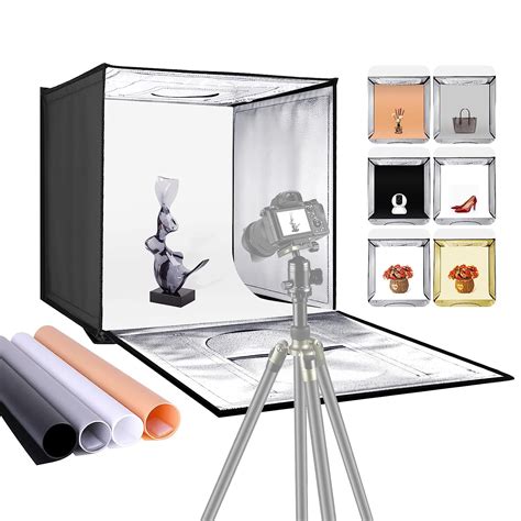 Neewer Bi-Color Dimmable 3200K-5600K Photo Studio Light Box 20 Inches ...