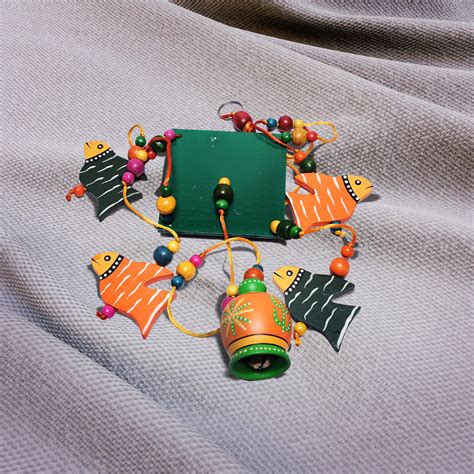 Matsya Latkan | Traditional Wooden Fish Hanging | Fish Chime | Indian ...