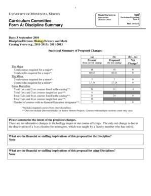 Fillable Online morris umn Discipline/Division Biology/Science and Math ...