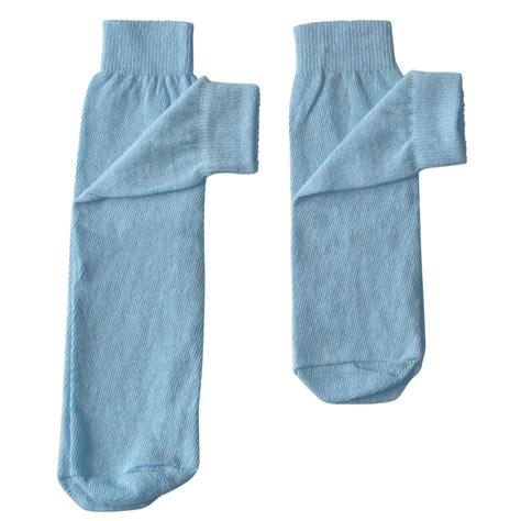 Children Solid Light Blue Socks