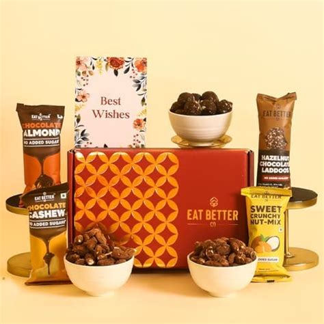 Eat Better Co - 5 Item Dry Fruits & Healthy Snacks Gift Hamper | Edible ...