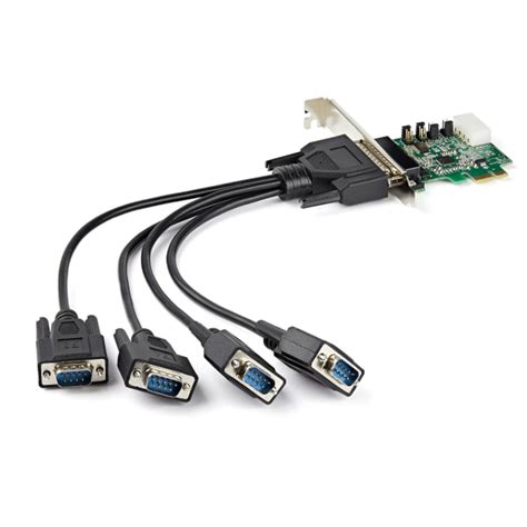 PEX4S953 StarTech.com | StarTech.com 4 Port PCIe RS232 Serial Card ...