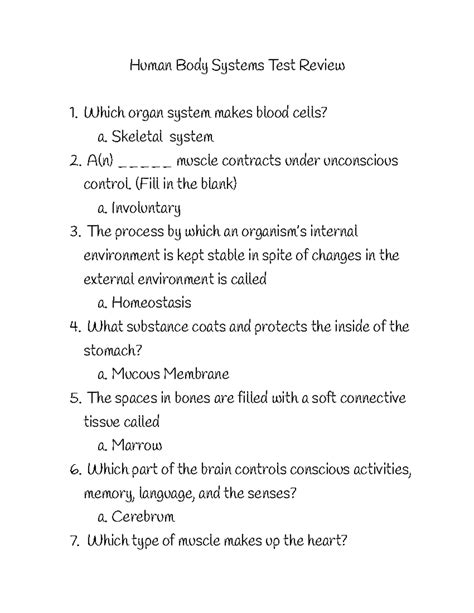 Image result for Module 3 Body Systems Test B