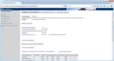 Image result for LoadRunner Report
