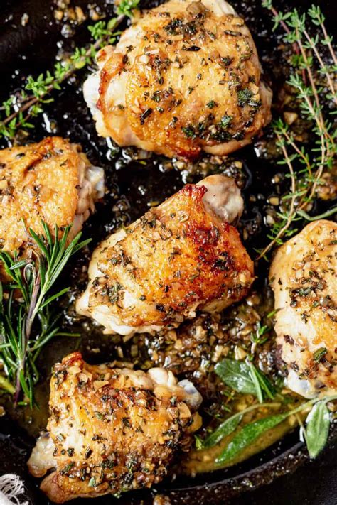 Crispy Cast Iron Skillet Chicken Thighs - What Molly Made