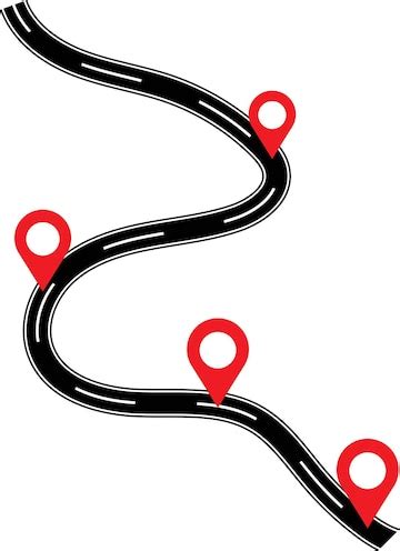 Road infographics winding road to success with pin pointers business ...