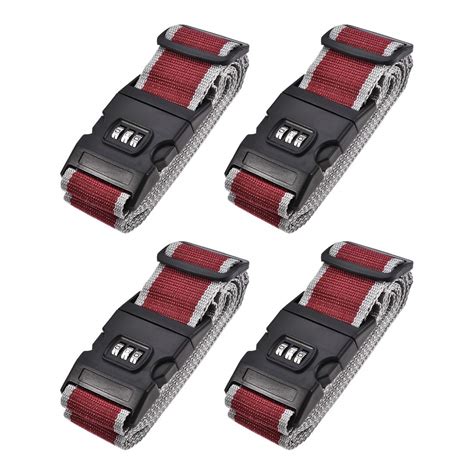 uxcell Luggage Straps Suitcase Belts with Buckle, Combination Lock ...