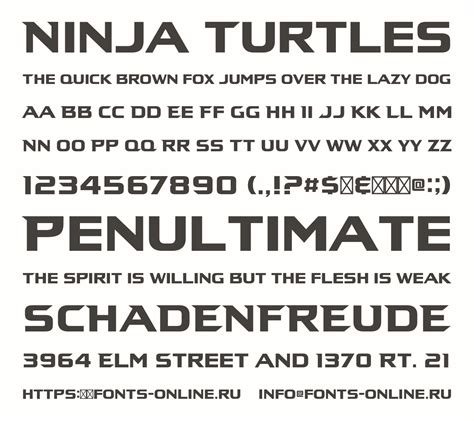 Ninja Turtles font