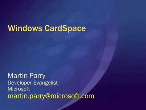 Image result for Windows CardSpace Tutorial