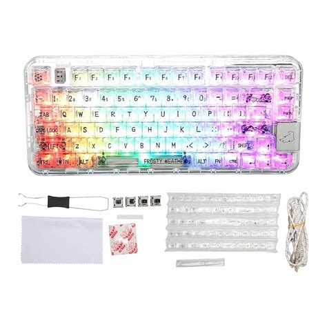 Amazon.in: Buy ASHATA 75% Transparent Keyboard 80 Keys 3 Modes Wireless ...