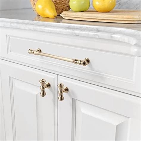 6 Pack 9 Inch(228mm) Brushed Brass Kitchen Cabinet Handles, Cabinet ...