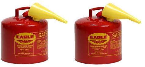 Buy Eagle UI-50-FS Red Galvanized Steel Type I Gasoline Safety Can with ...