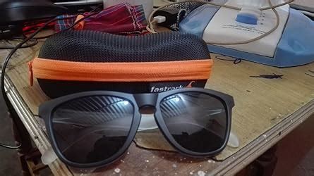 Fastrack Men's 100% UV protected Black Lens Square Sunglasses : Amazon ...