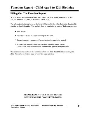 social security disability function report Forms and Templates ...