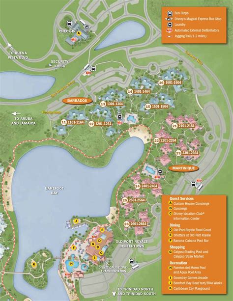 Caribbean Beach Resort Map Walt Disney World Caribbean Beach Disney ...