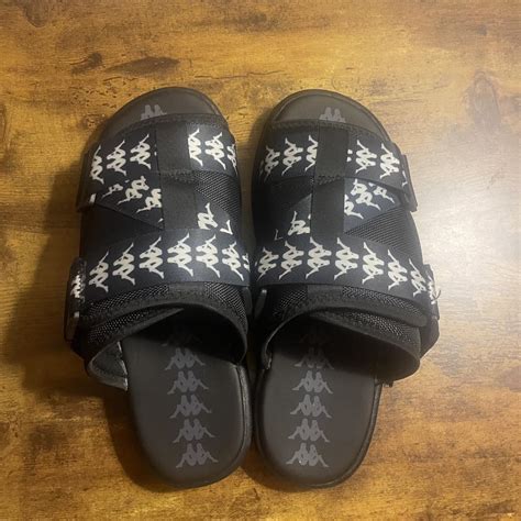 Black Kappa Slides Size 9 Don’t buy already sold - Depop