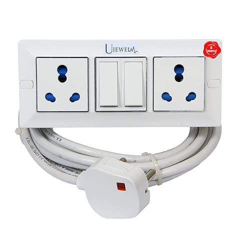 Buy Ujewel Double Power 16 AMP Extension Board with 5 Meter Cable ...