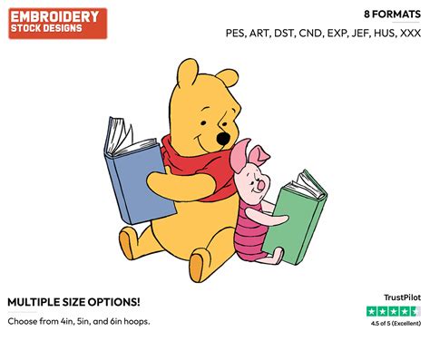 Winnie The Pooh, Piglet Reading Books - Disney Characters - Back to ...