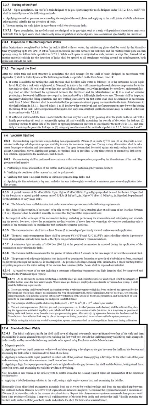 .: API 650 - TESTING