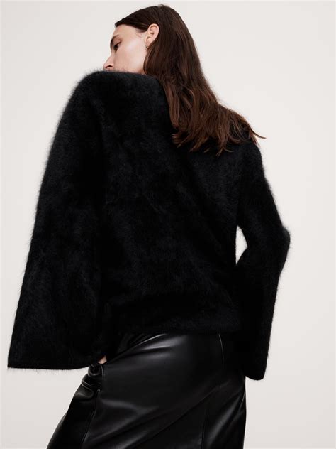 Brushed Cashmere Flare-Sleeve Sweater | Banana Republic